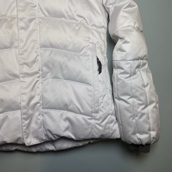 Obermeyer Girls' Leia Insulated Ski Snow Jacket Coat Teen M 10/12 White/gray/bla - Picture 9 of 16